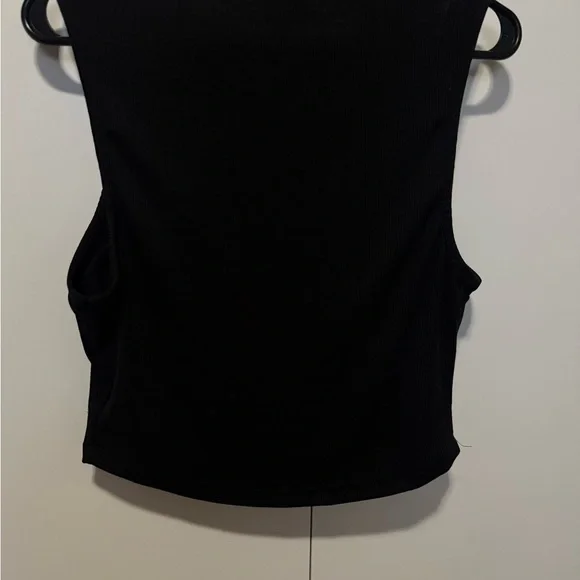 Free People Beach Daphne Square Neck Black Crop Top - Picture 6 of 7